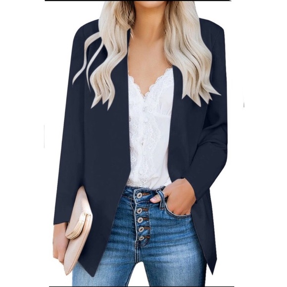H&M Jackets & Blazers - H&M | Navy Blue Open Front Blazer